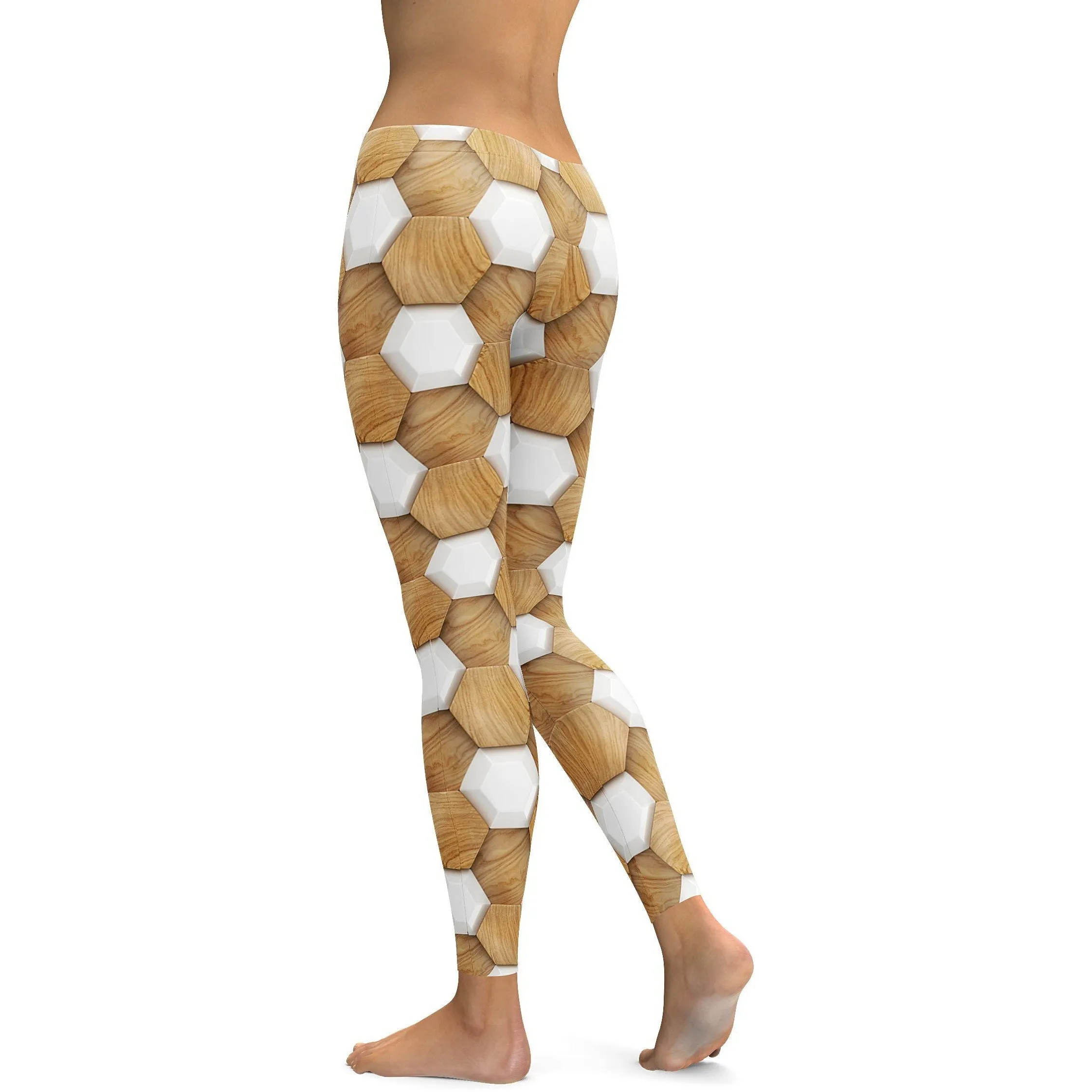 3D Wood Pattern Leggings