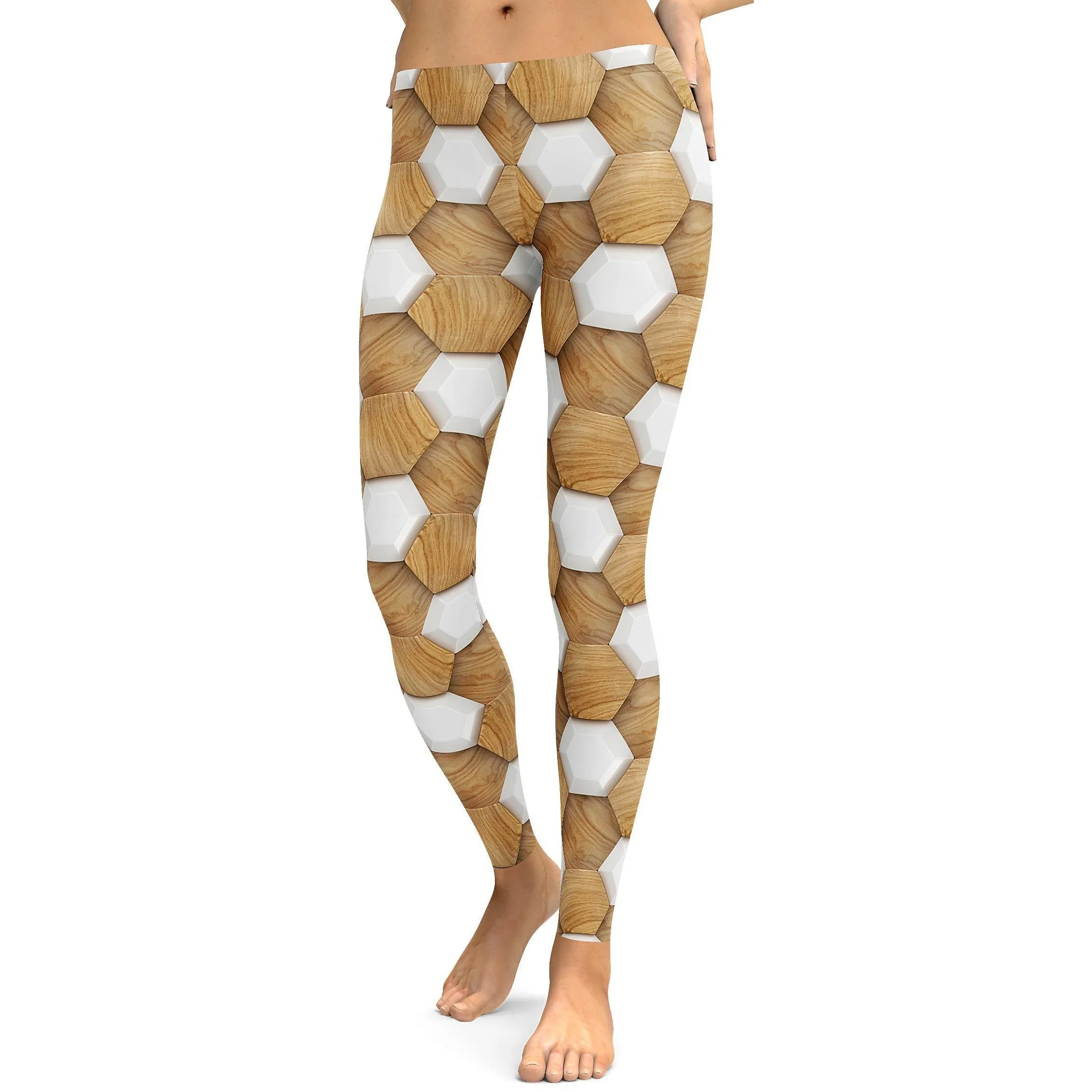 3D Wood Pattern Leggings