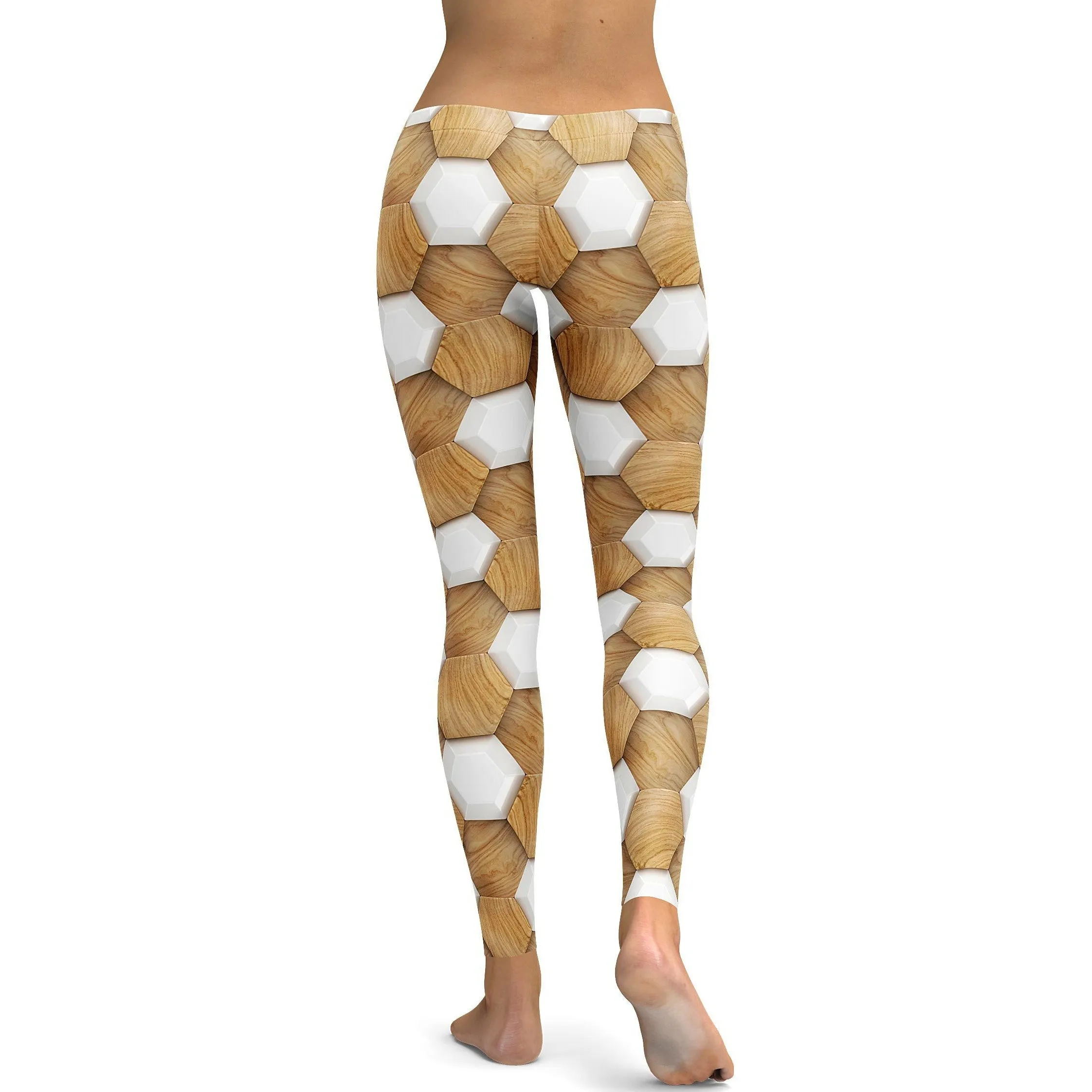 3D Wood Pattern Leggings