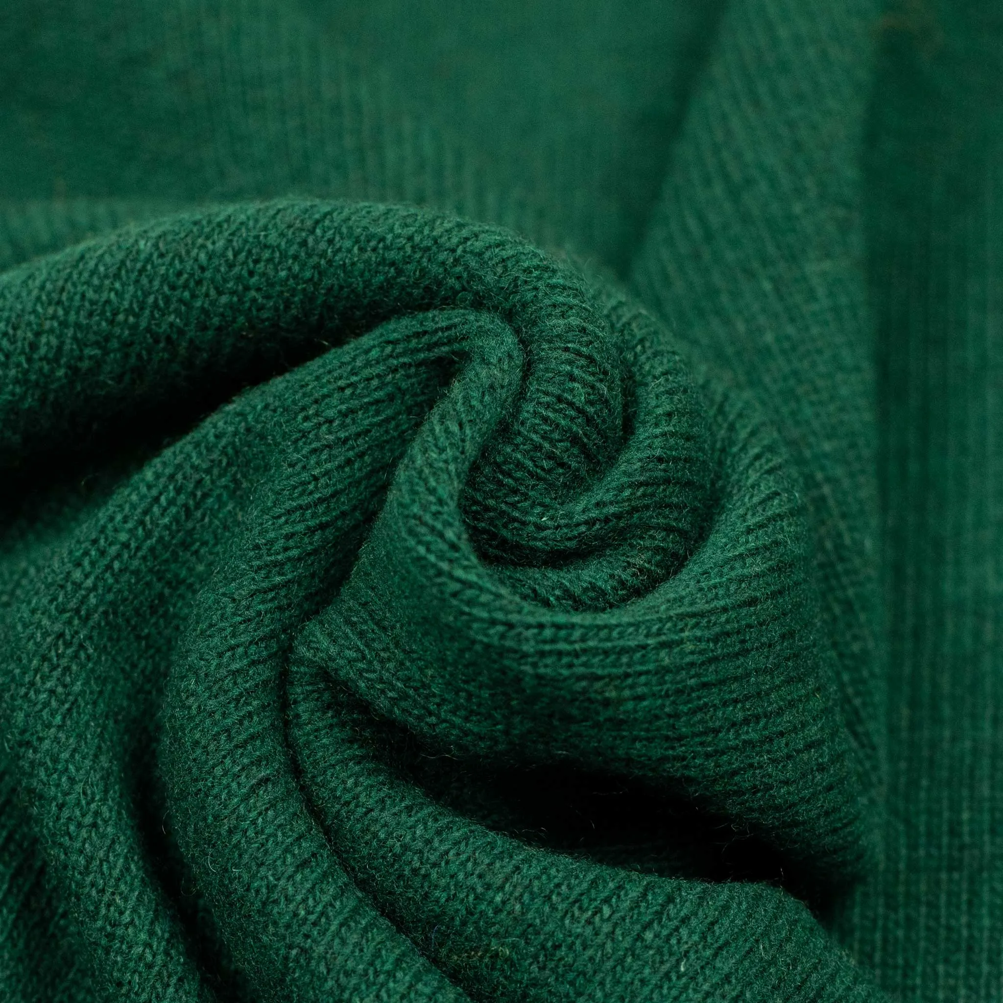 AAmintore turtleneck sweater in pine green fine gauge wool mix  (restock)