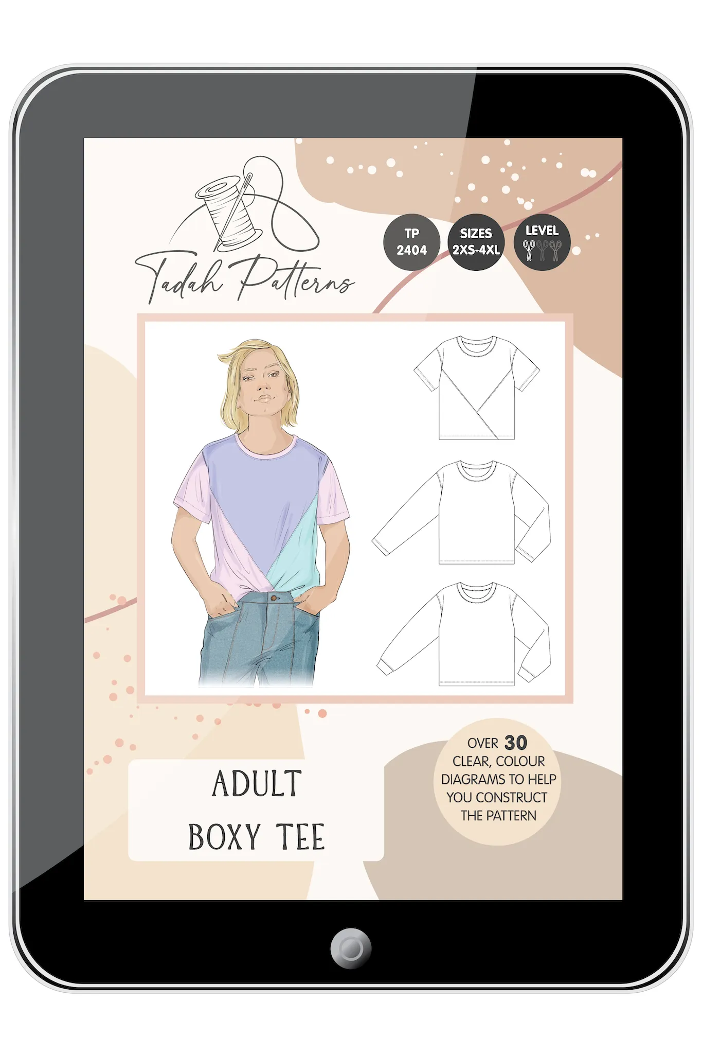 Adults Boxy Tee Pattern