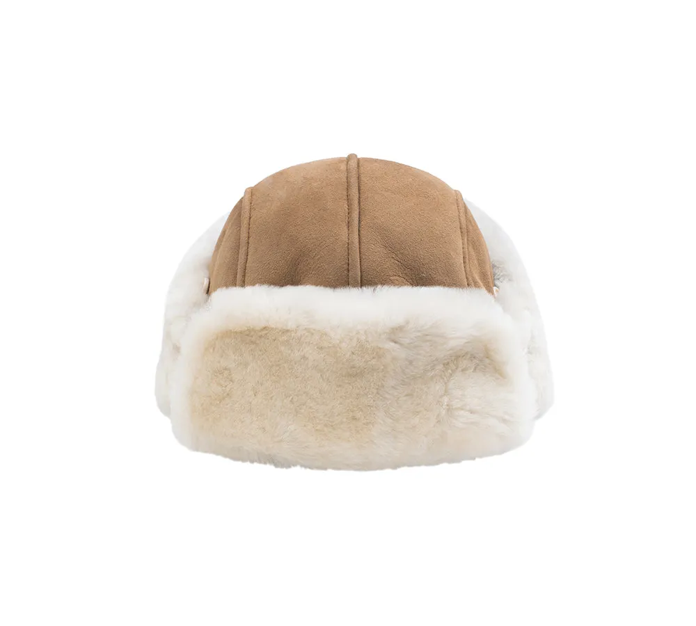 AUSTRALIAN SHEPHERD® Fluffy Sheepskin Wool Adjustable Bucket Theo Hat