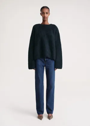 Boxy alpaca knit navy