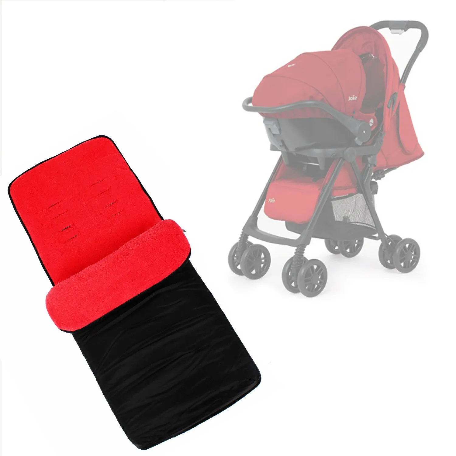 Buddy Jet Foot Muff Red Suitable For Joie Aire Travel System (Poppy Red)