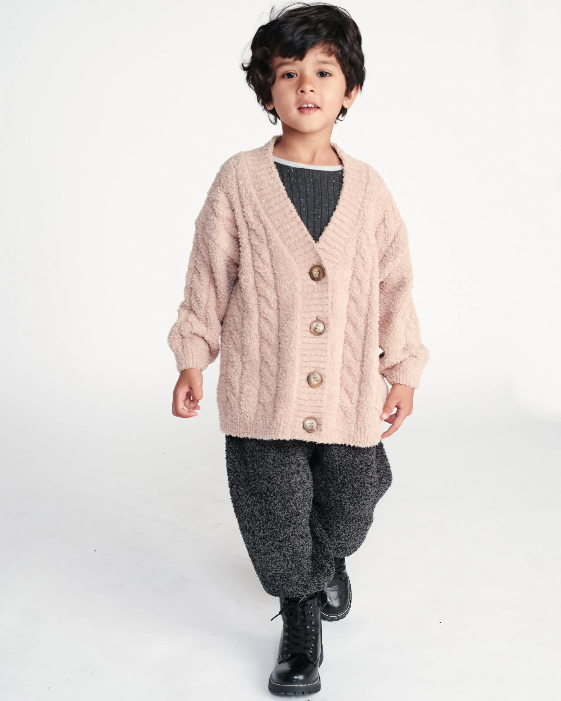 Cable Cardigan - Fuzzy