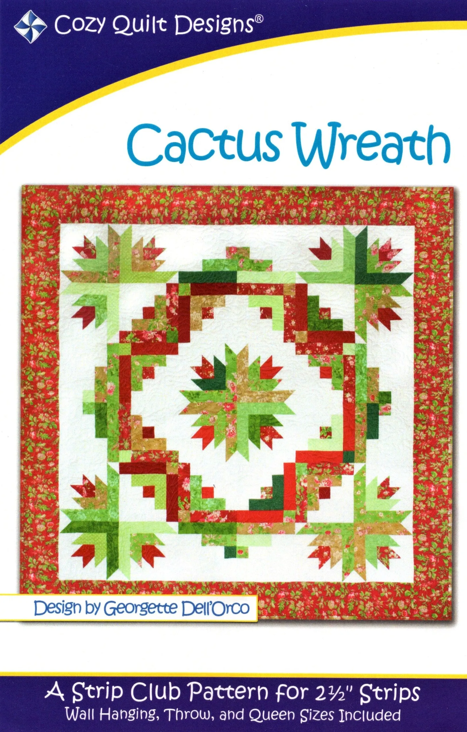 CACTUS WREATH - Cozy Quilt Designs Pattern