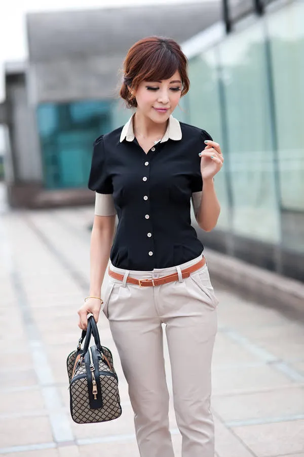 Career shirt new Promotions hot trendy cozy women clothes plus size Casual shirt Korean Slim shirt