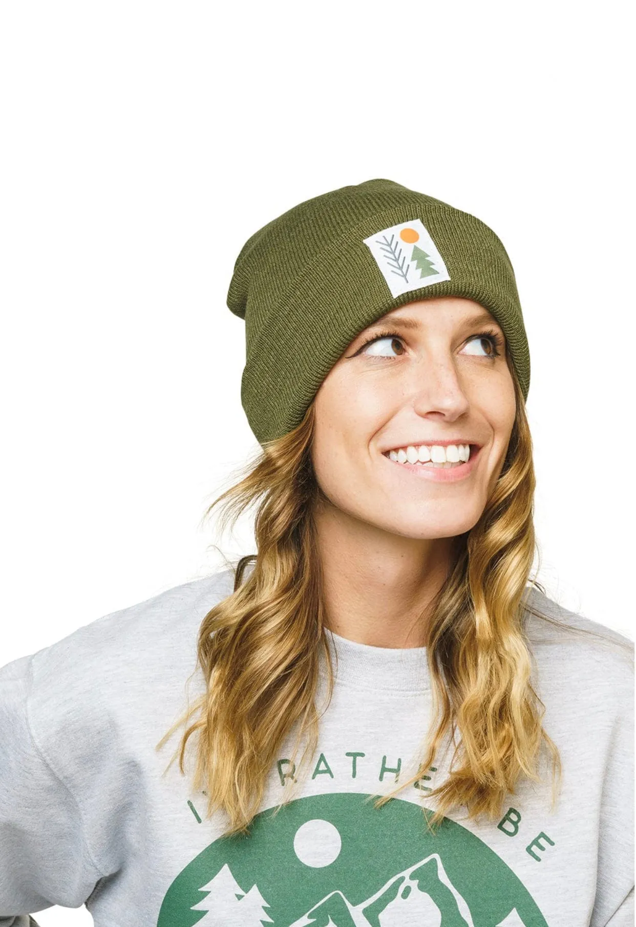 Classic Knit Cuffed Beanie- Olive