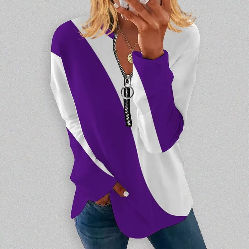 Color-block Long-sleeve T-shirt