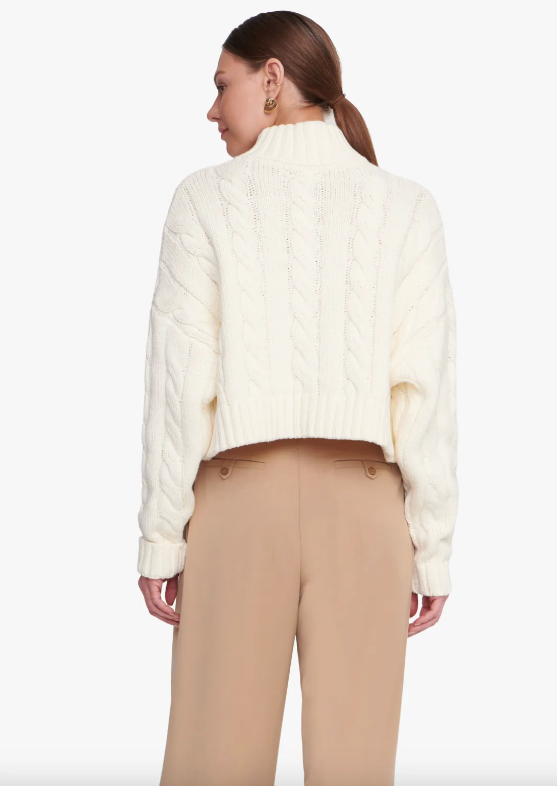 Cropped Hampton Sweater - Ivory