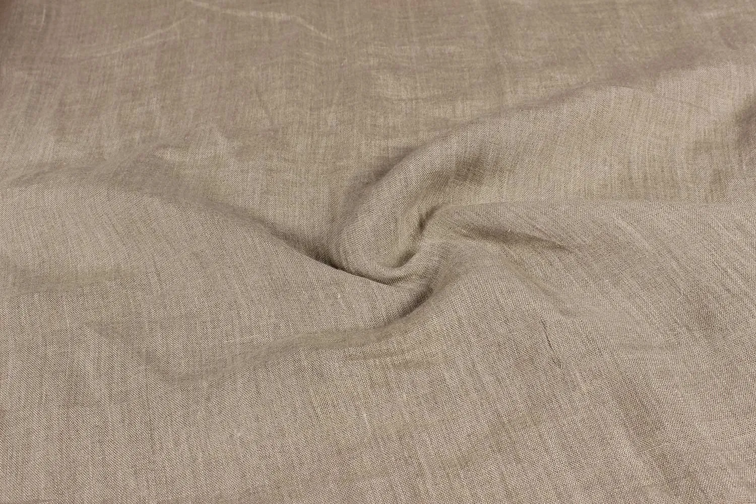 Dark Beige Plain Greigh hopsack Linen Fabric