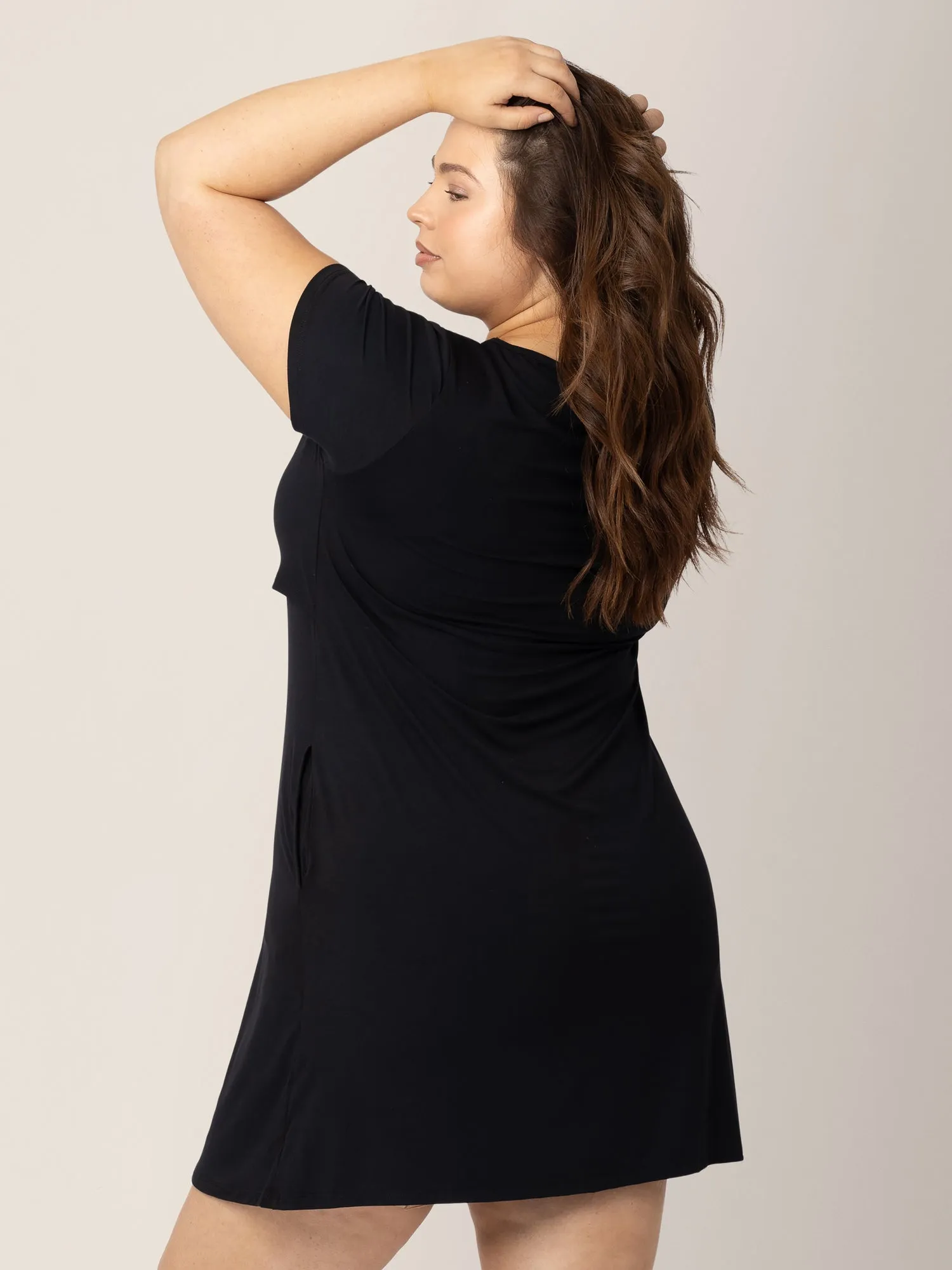 Eleanora Bamboo Maternity & Nursing Dress | Black