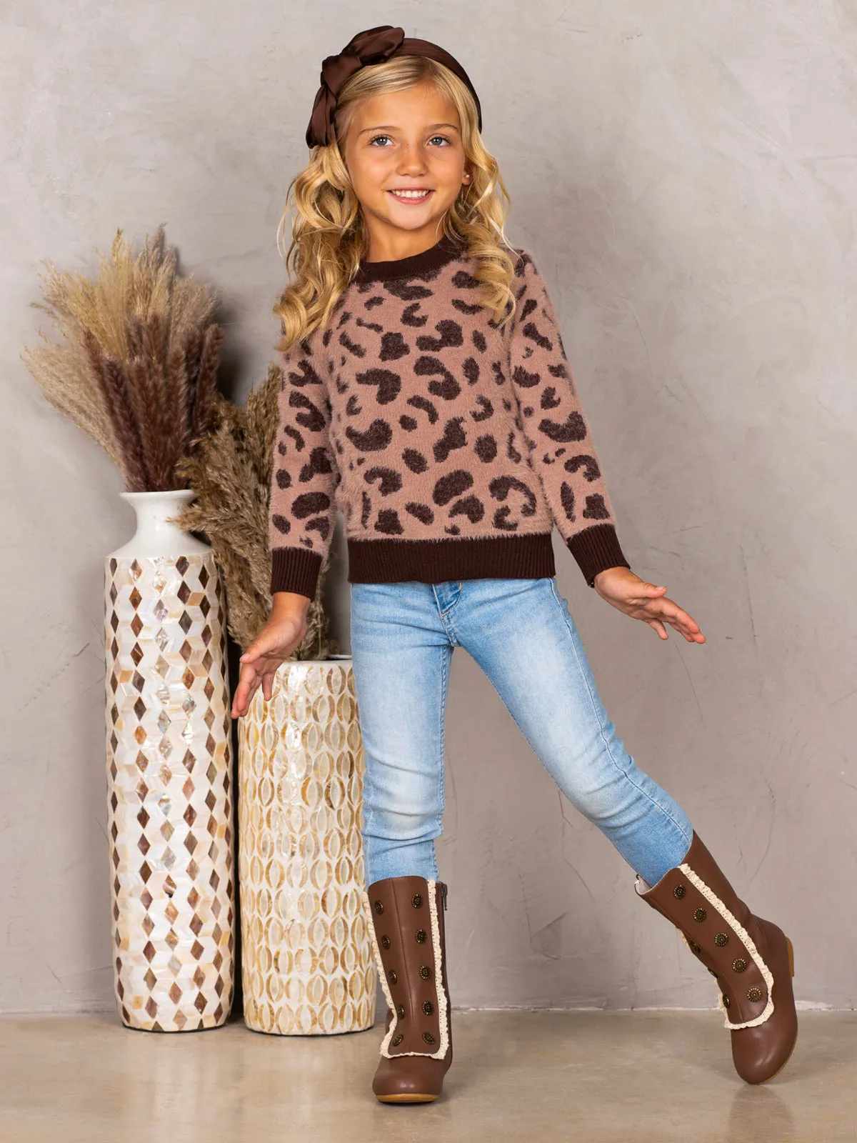 Fierce Fuzzy Leopard Sweater