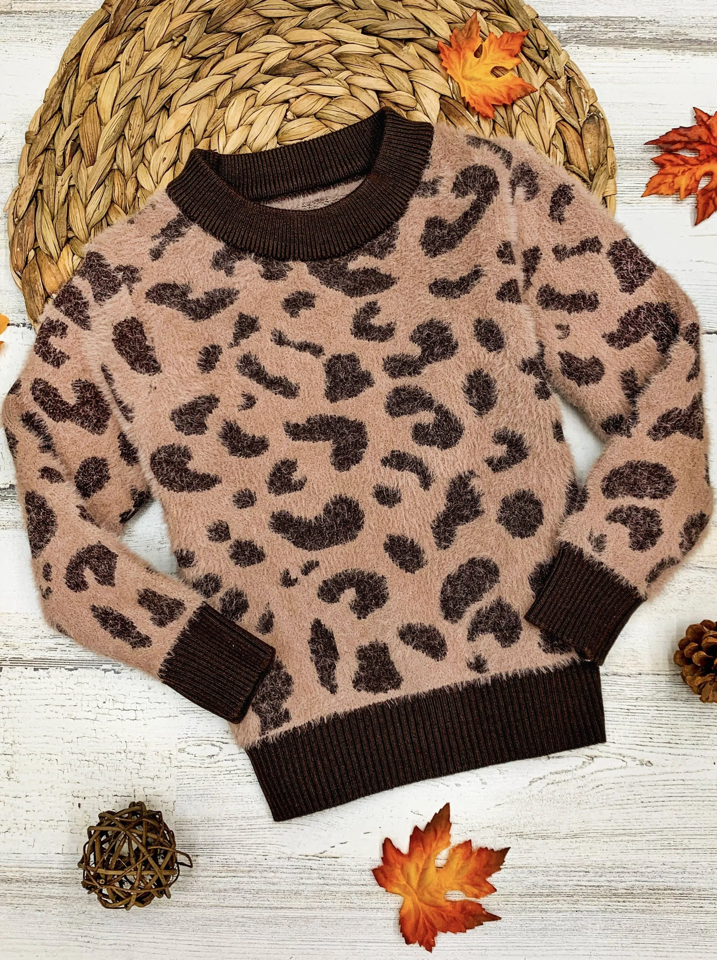 Fierce Fuzzy Leopard Sweater