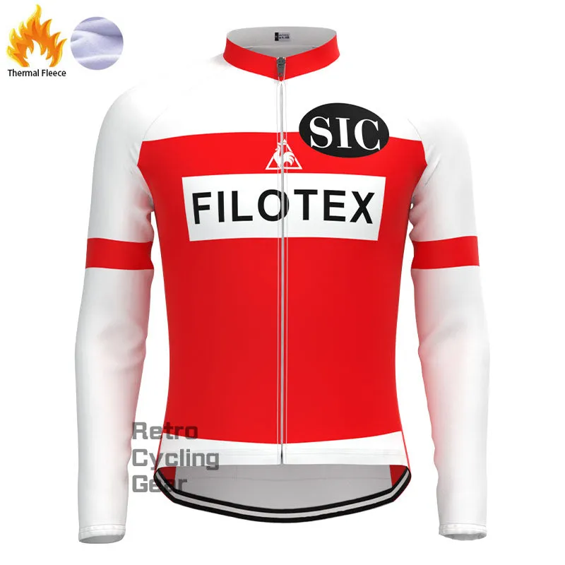 Filotex Red Fleece Retro Cycling Kits