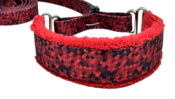 FuzzyWumpets Fleece Lined 4.5' Martingale Walking Leash