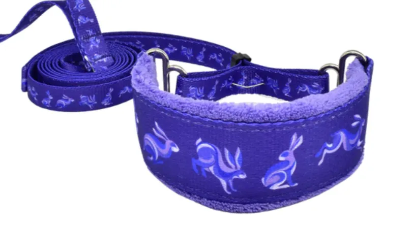 FuzzyWumpets Fleece Lined 4.5' Martingale Walking Leash