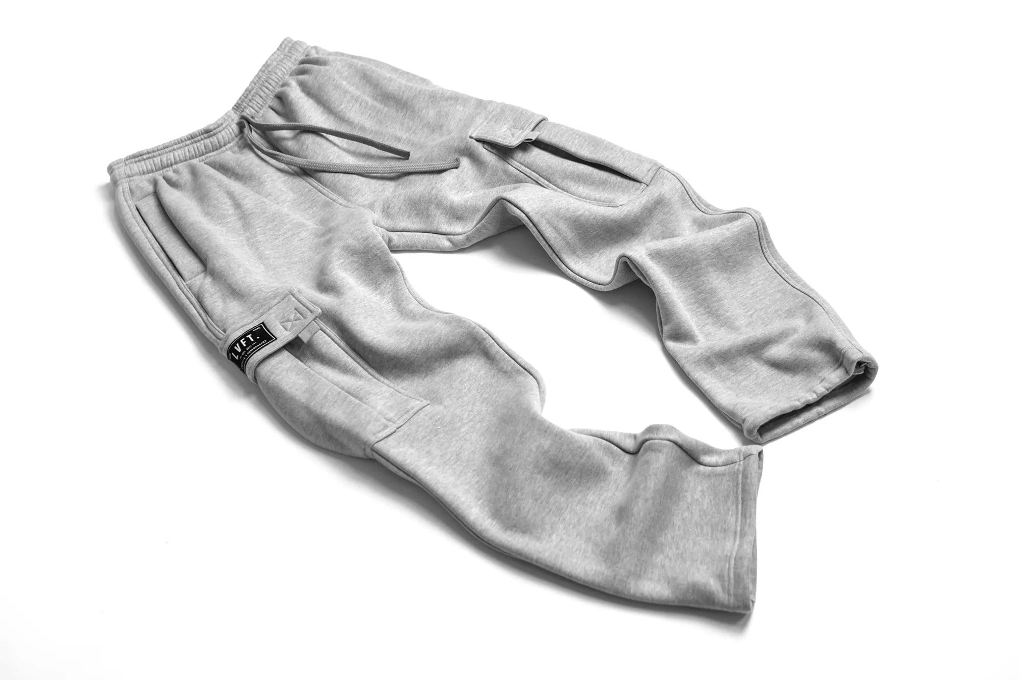 Heavy Fleece Cargo Pants - Grey