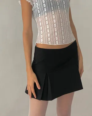 Istaka Mini Skirt in Black Tailoring