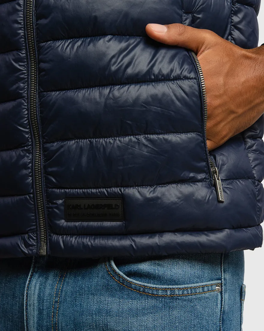 KARL LAGERFELD 505091 NAVY PUFFER VEST