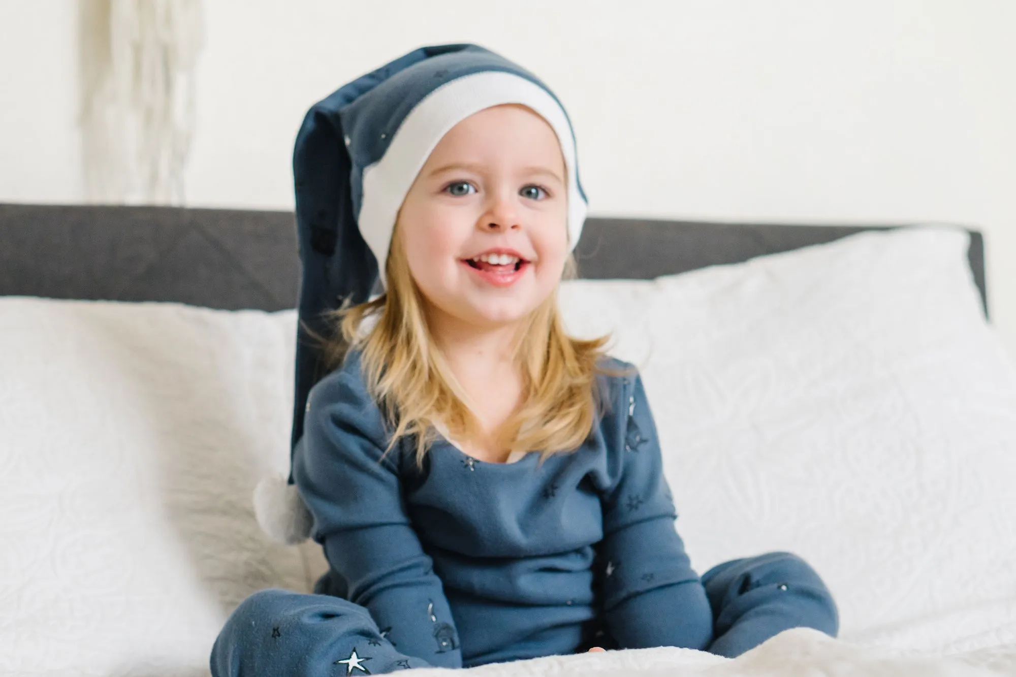 Kids' Organic Holiday PJ & Cap Set