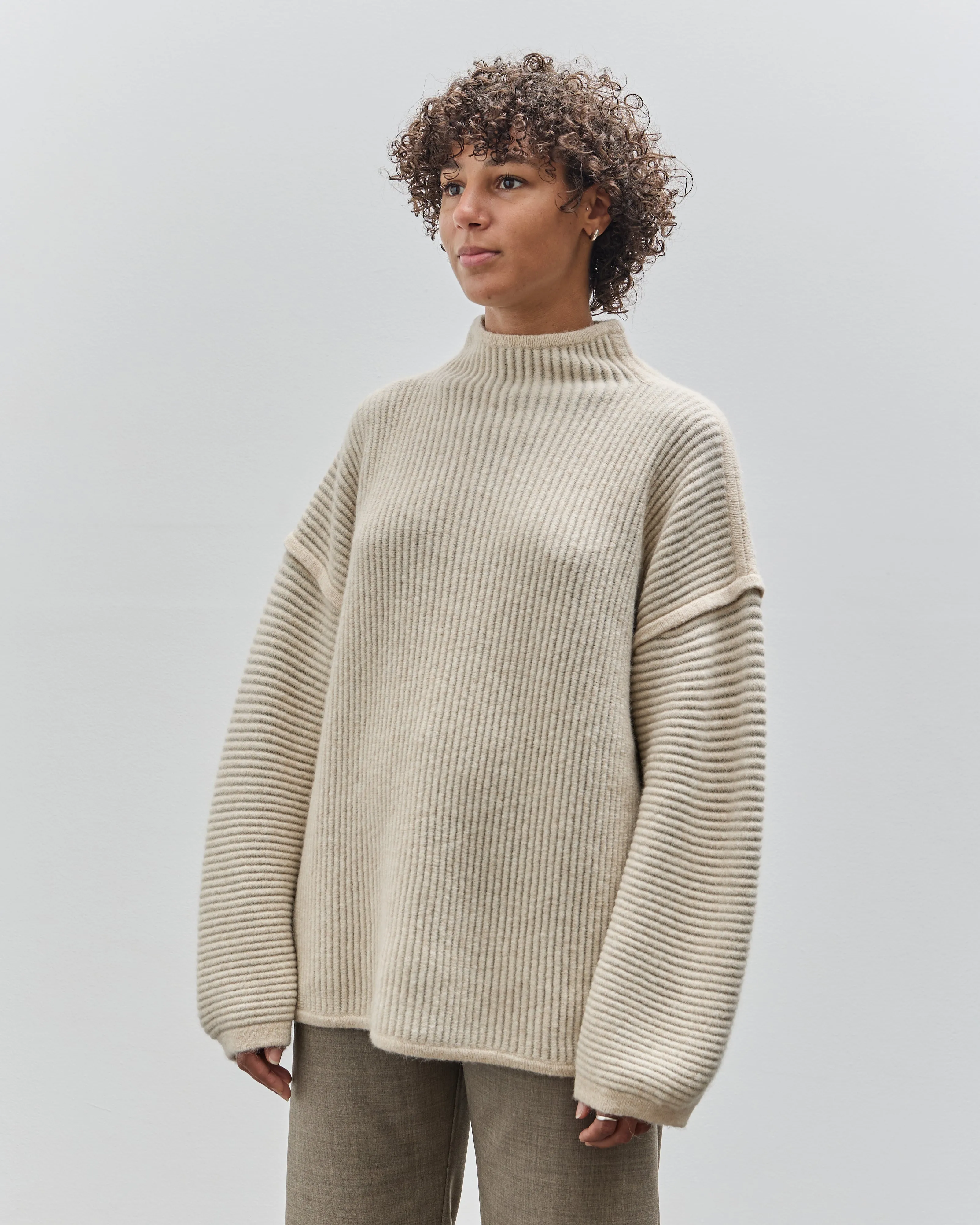 Lauren Manoogian Ottoman Turtleneck, Alabaster / Carrara