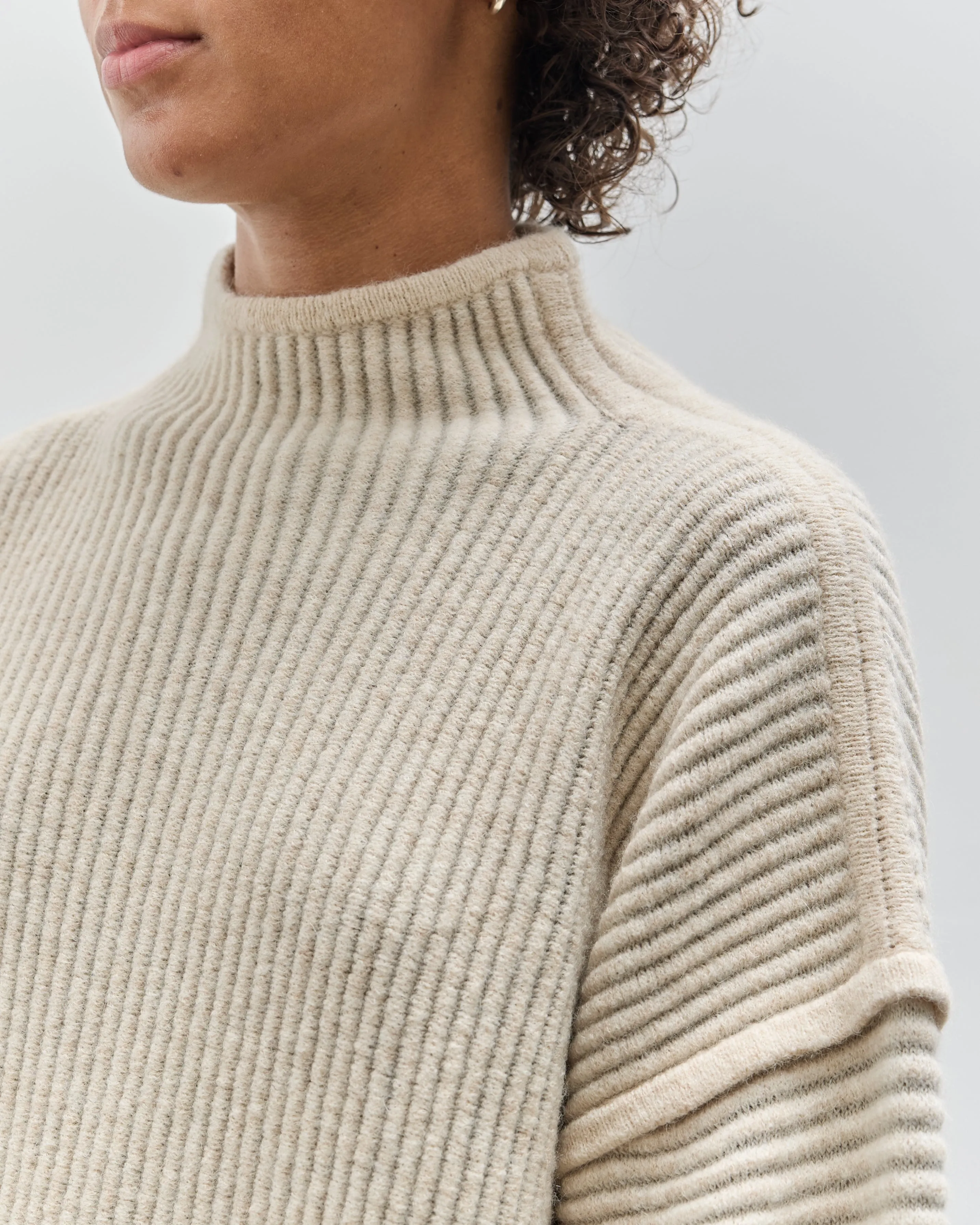 Lauren Manoogian Ottoman Turtleneck, Alabaster / Carrara