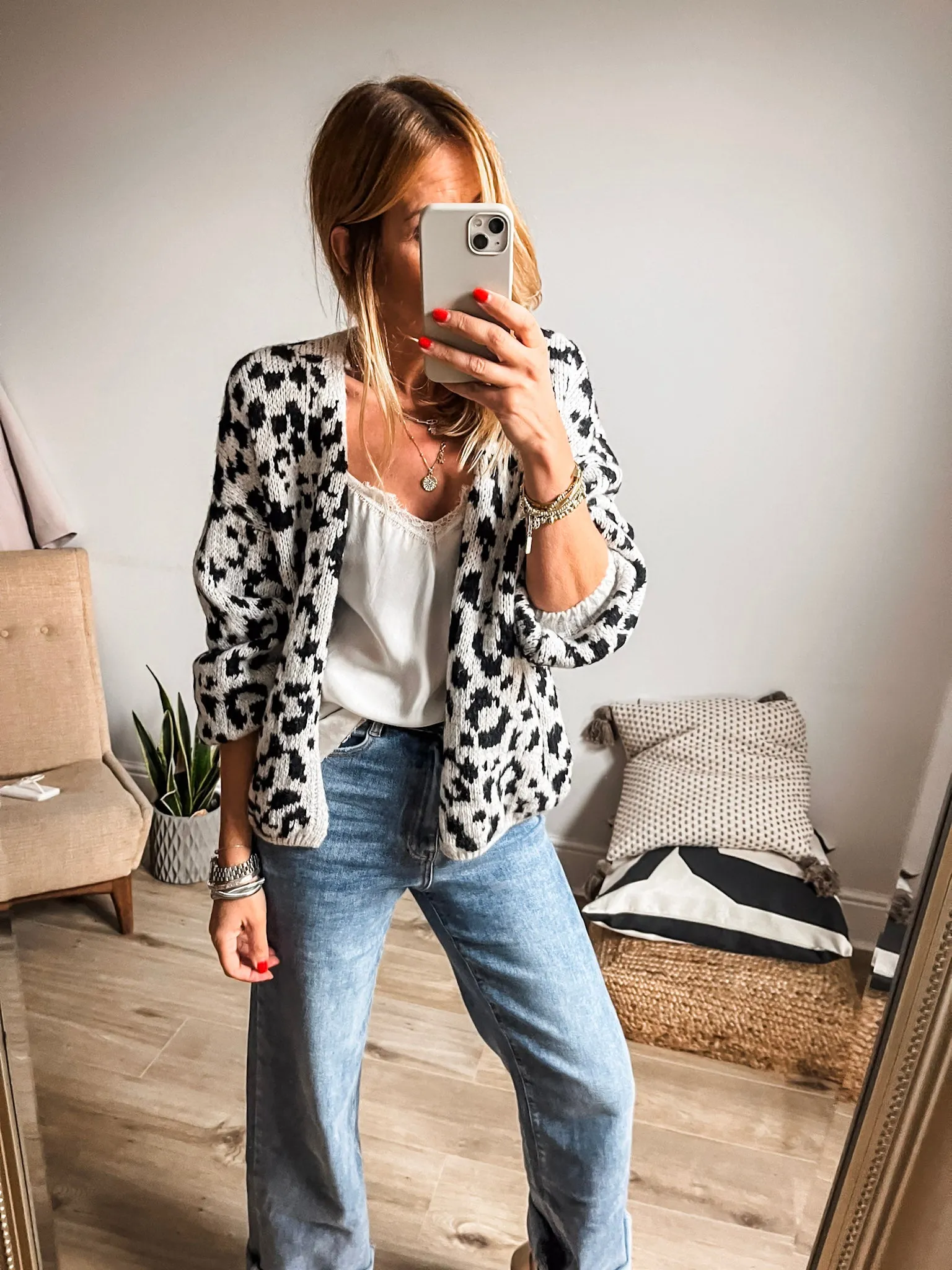 Leopard Print Short Cardigan