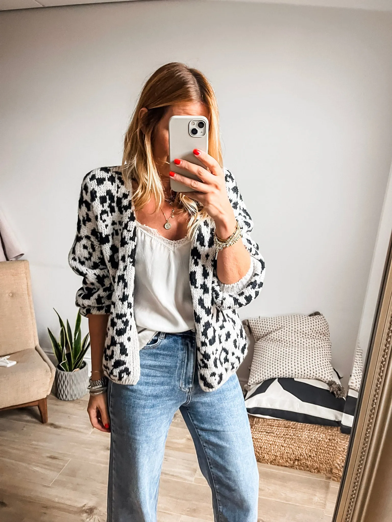 Leopard Print Short Cardigan