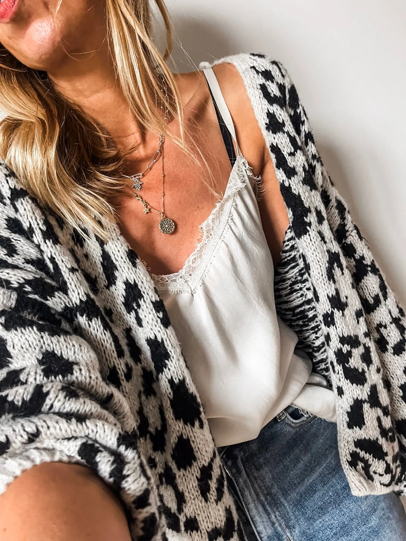 Leopard Print Short Cardigan