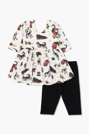 Let's Dance Dress Leggings Bundle_Playful Fall Pups