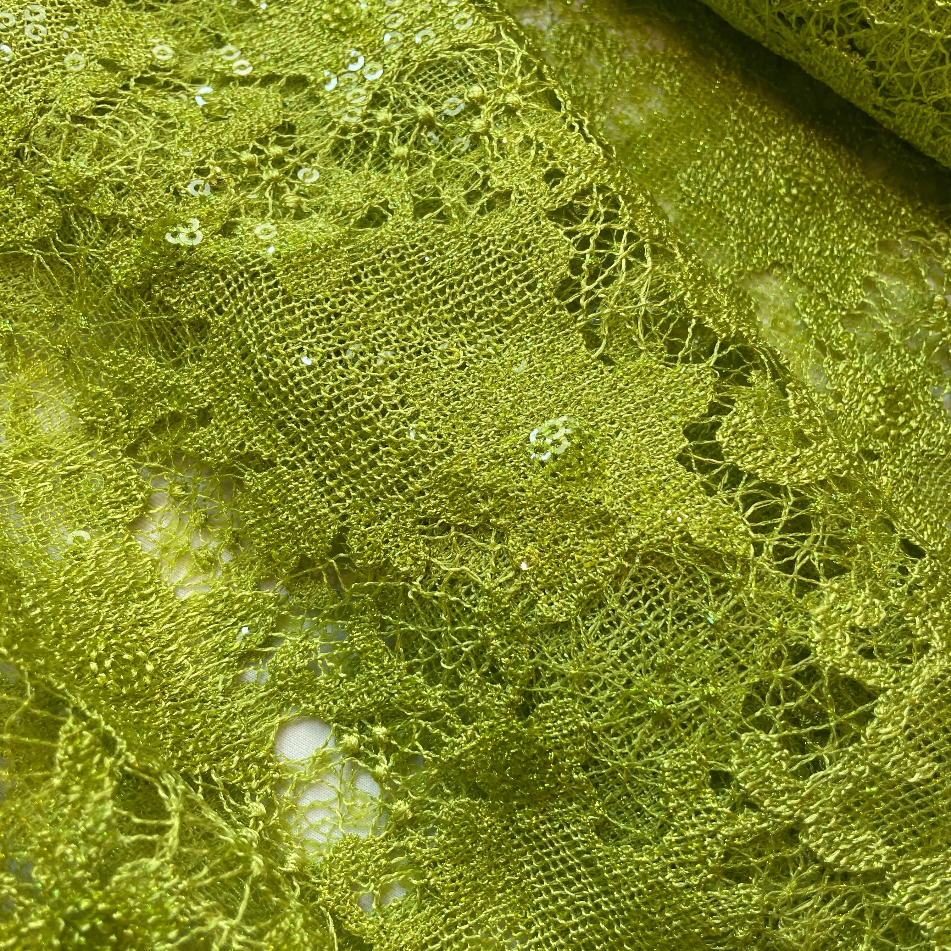 Lime splice French Sequin Lace