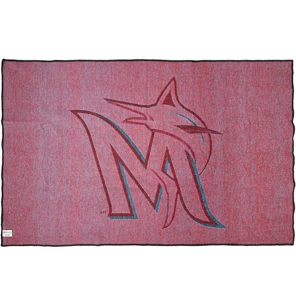 Miami Marlins Wool Throw Blanket