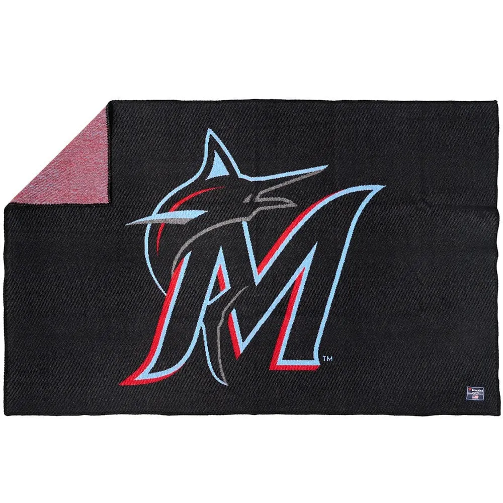 Miami Marlins Wool Throw Blanket