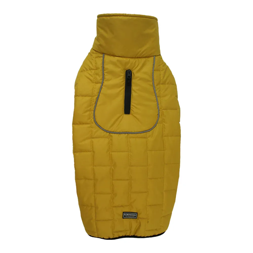 Pawpourri Fleece Lining Puffer Jacket for Dogs and Cats (Yellow)