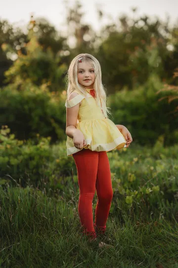 Red Rose Princess Peplum Top