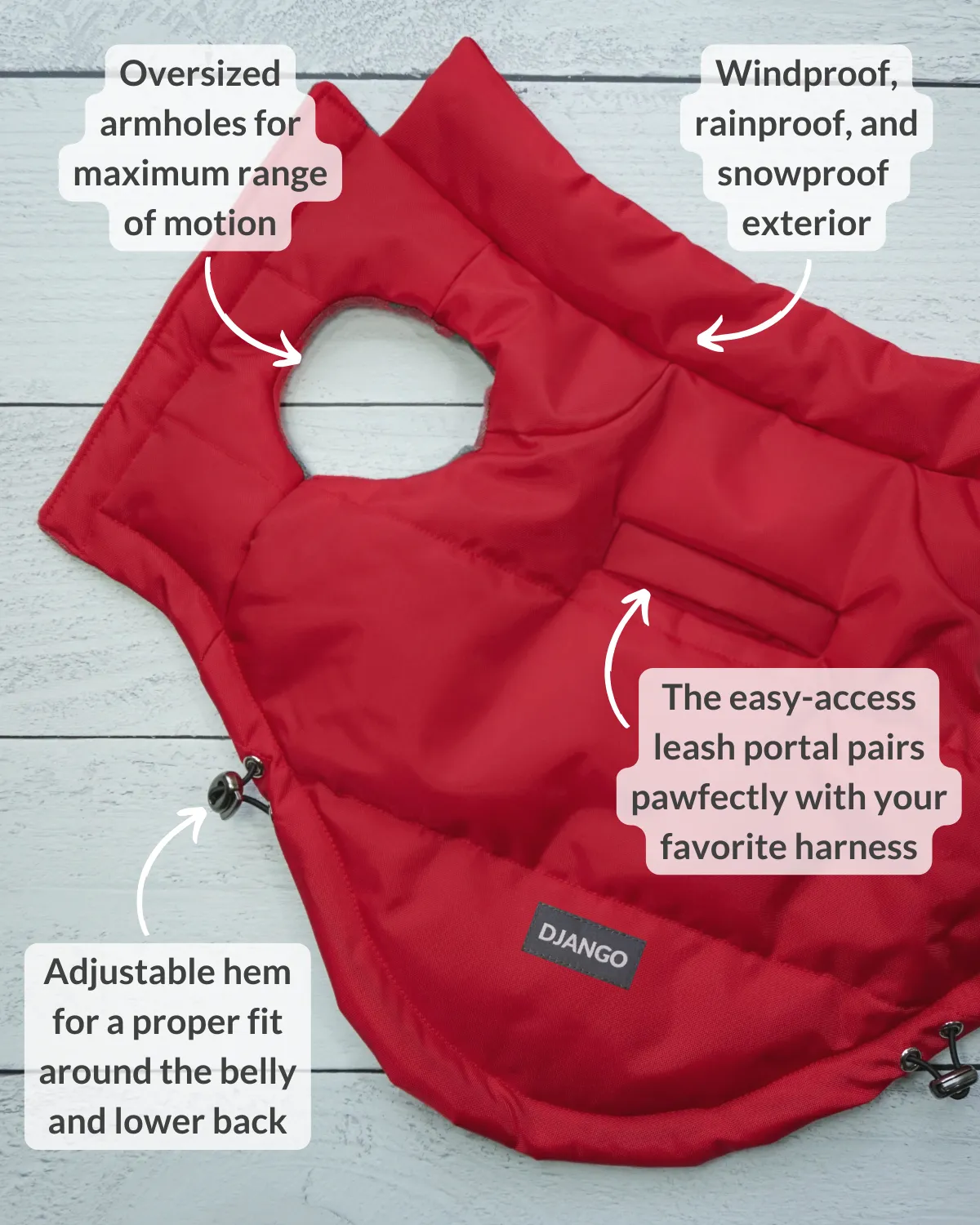 Reversible Puffer Dog Coat