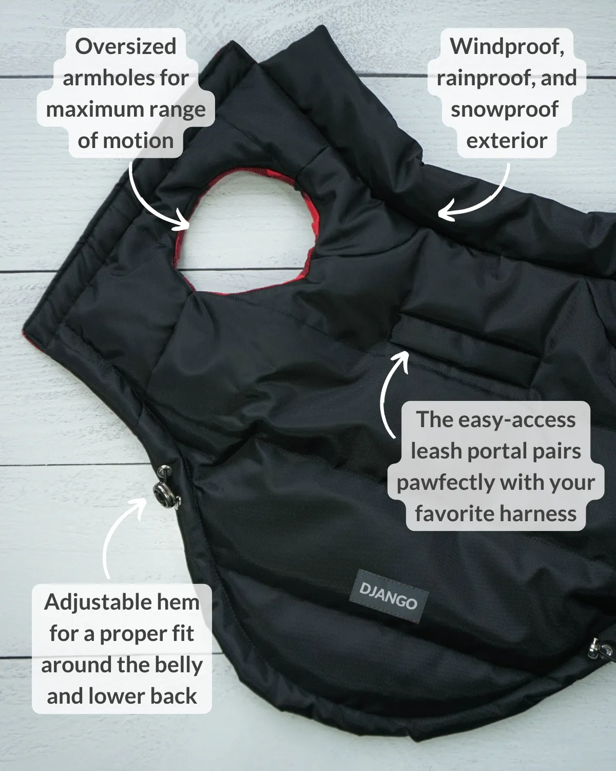 Reversible Puffer Dog Coat