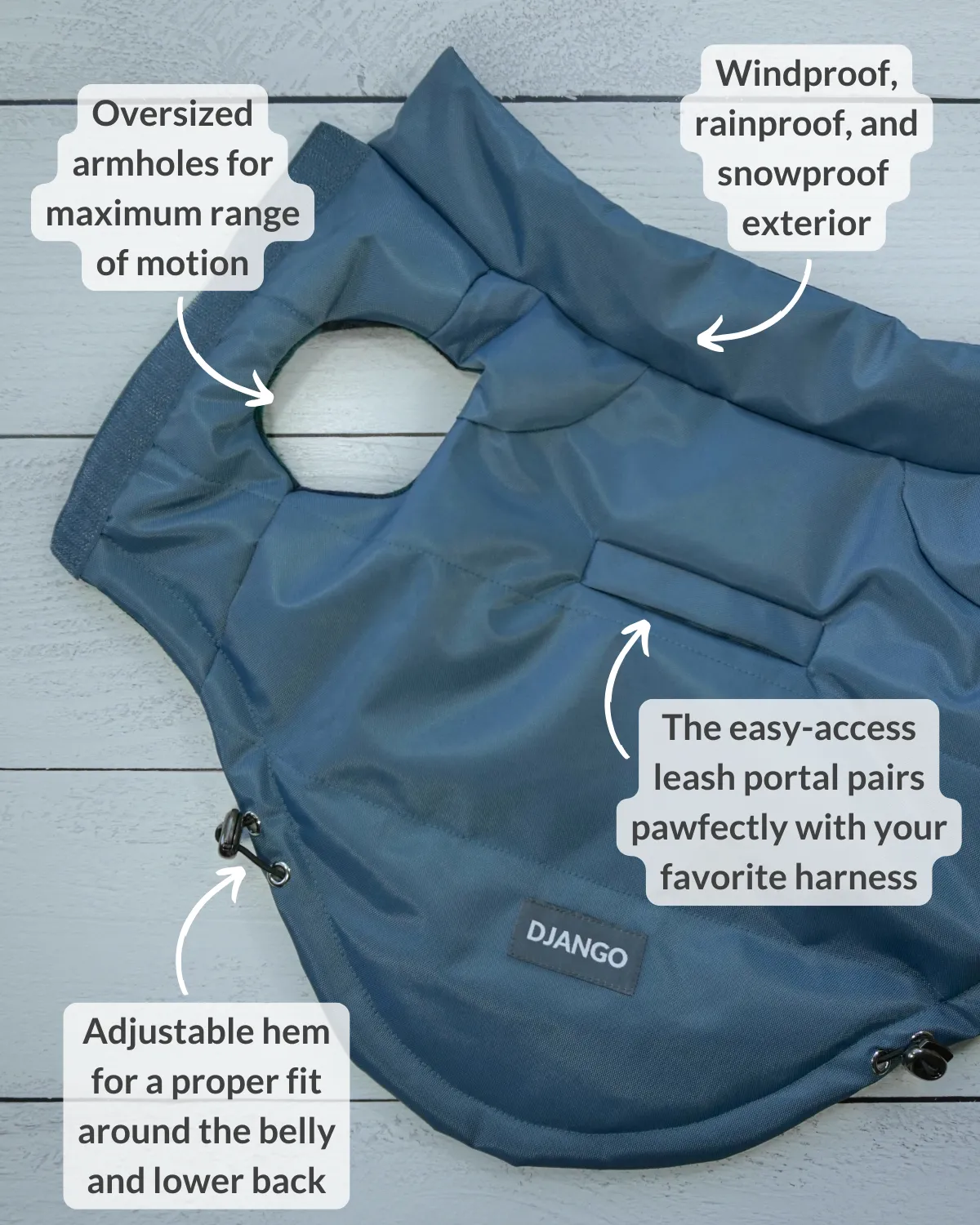 Reversible Puffer Dog Coat