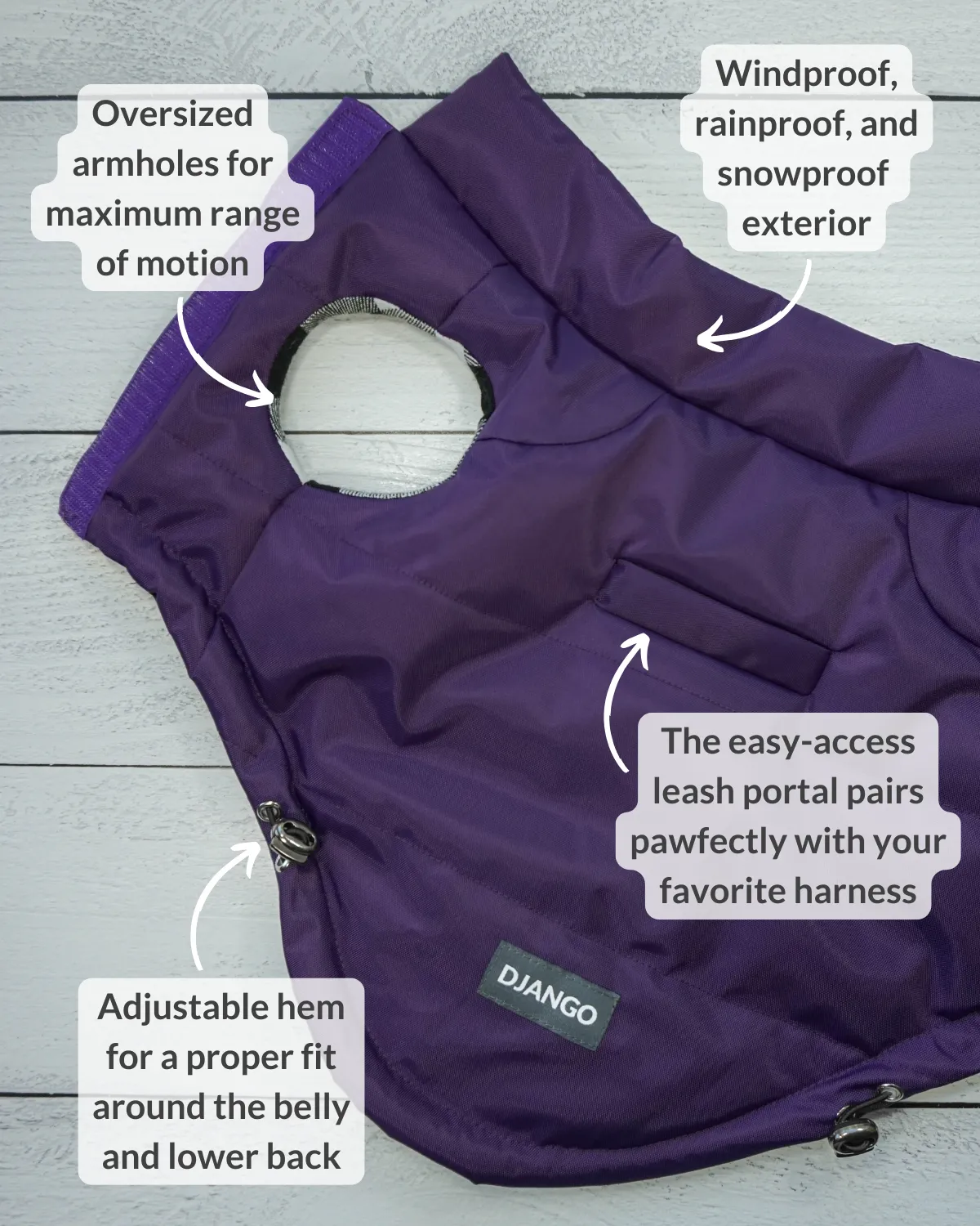 Reversible Puffer Dog Coat