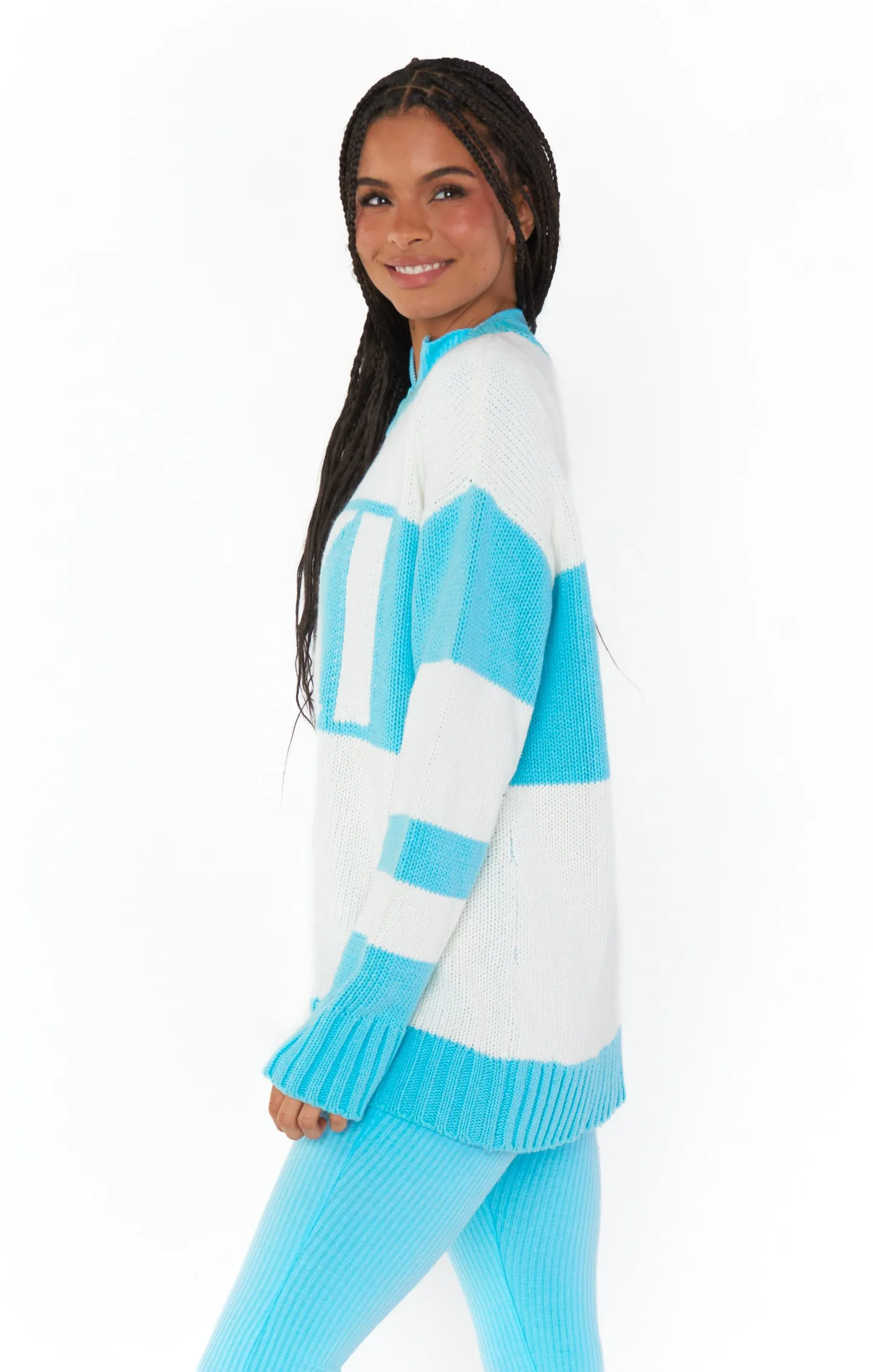 Ski in Sweater ~ Powder Blue Ski Knit