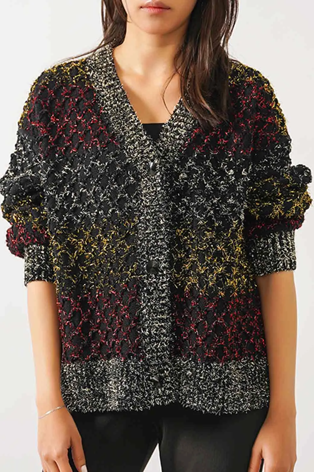 SOFT TINSEL CARDIGAN