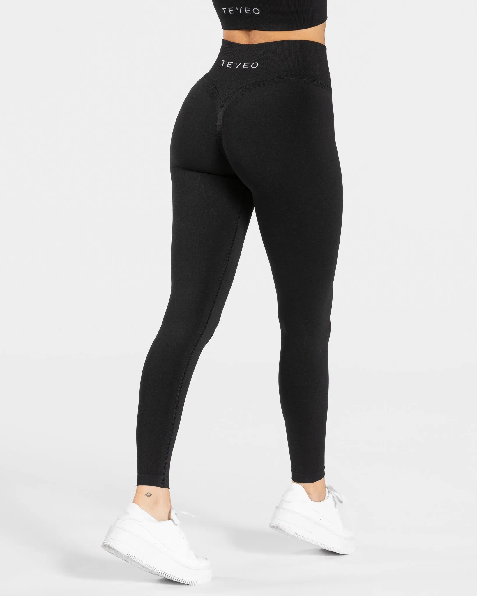 Statement Scrunch Leggings "Schwarz"