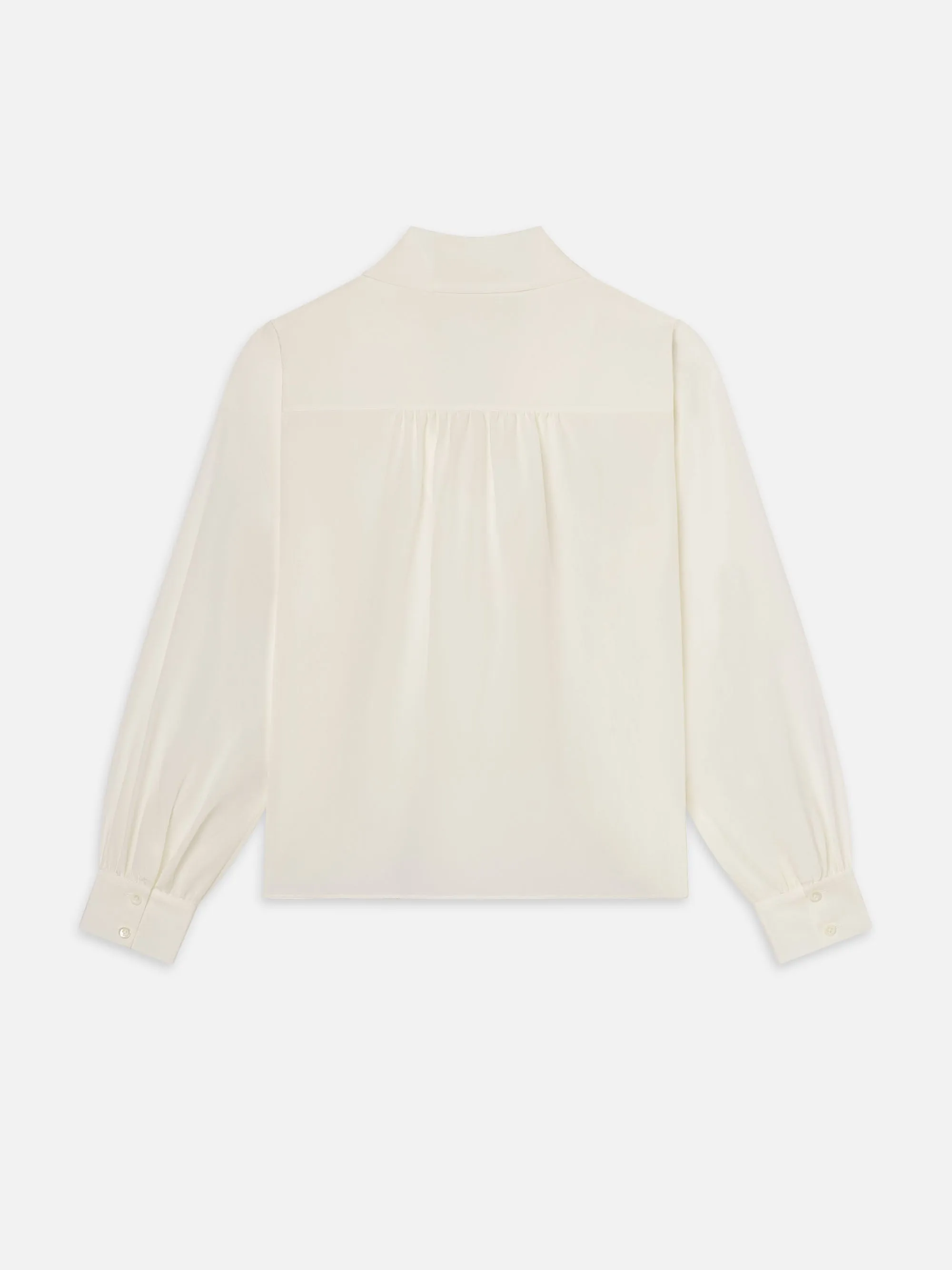 The Silk Tie Blouse -- Cream