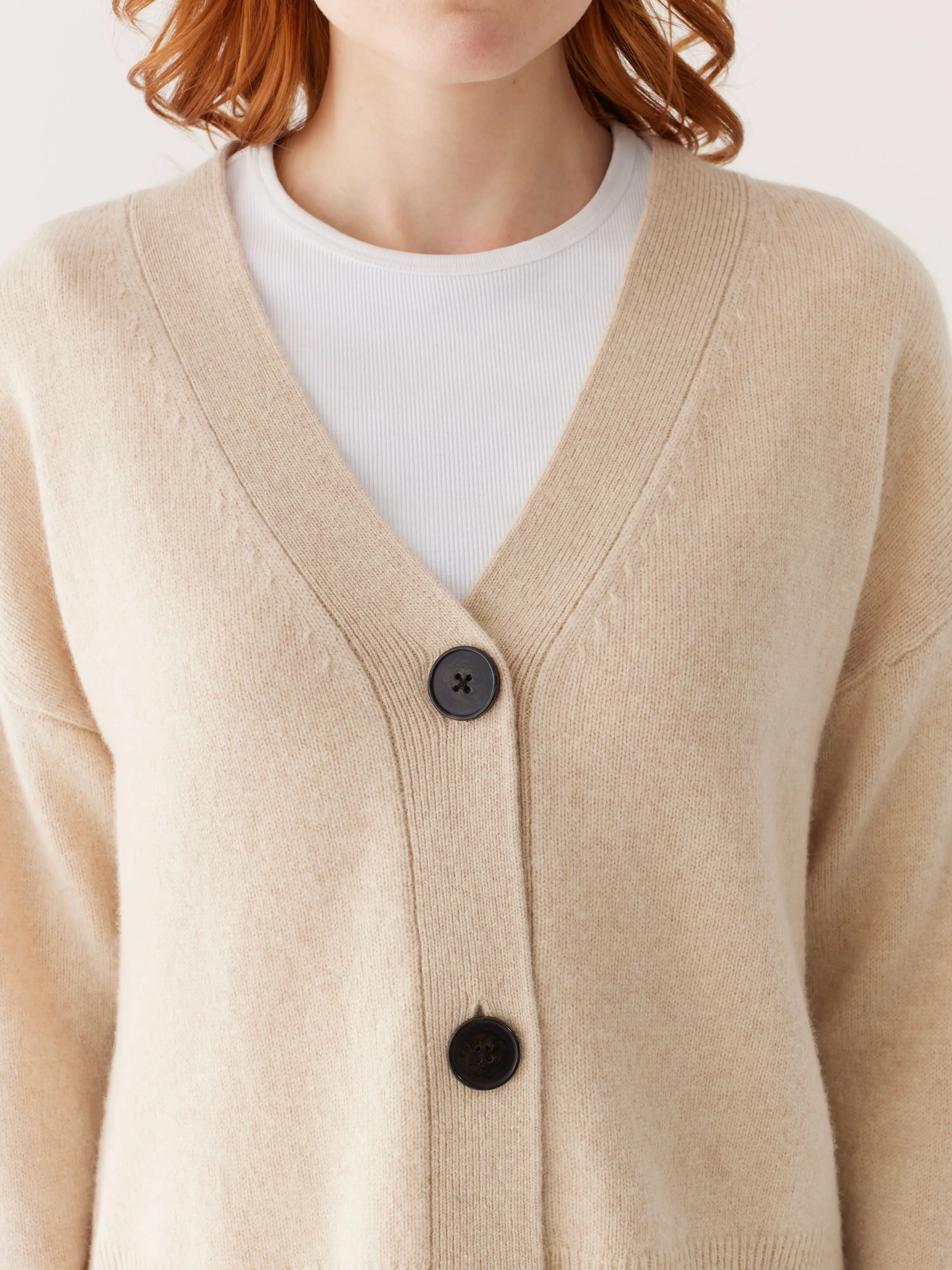 The Yak Wool Cardigan in Beige