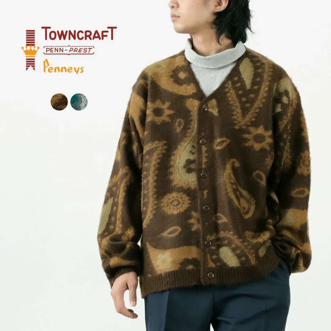 TOWN CRAFT / Vintage Pattern Shaggy Cardigan