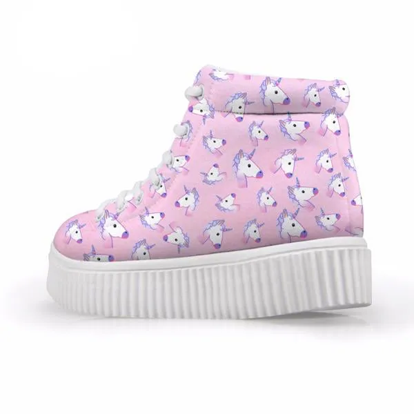 Unicorn Wedge High Tops