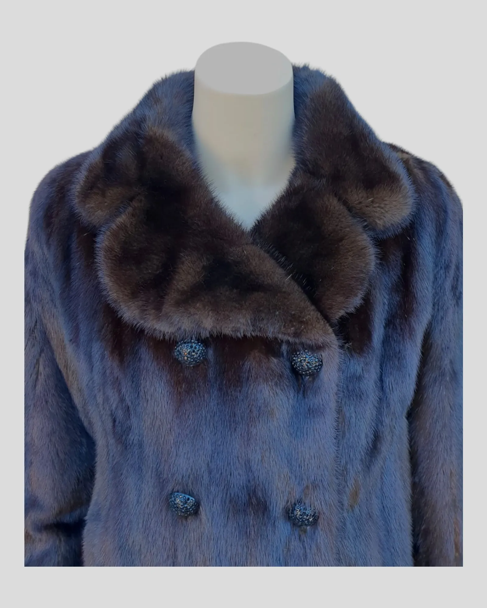 Vintage Ranch Mink Fur Coat -S