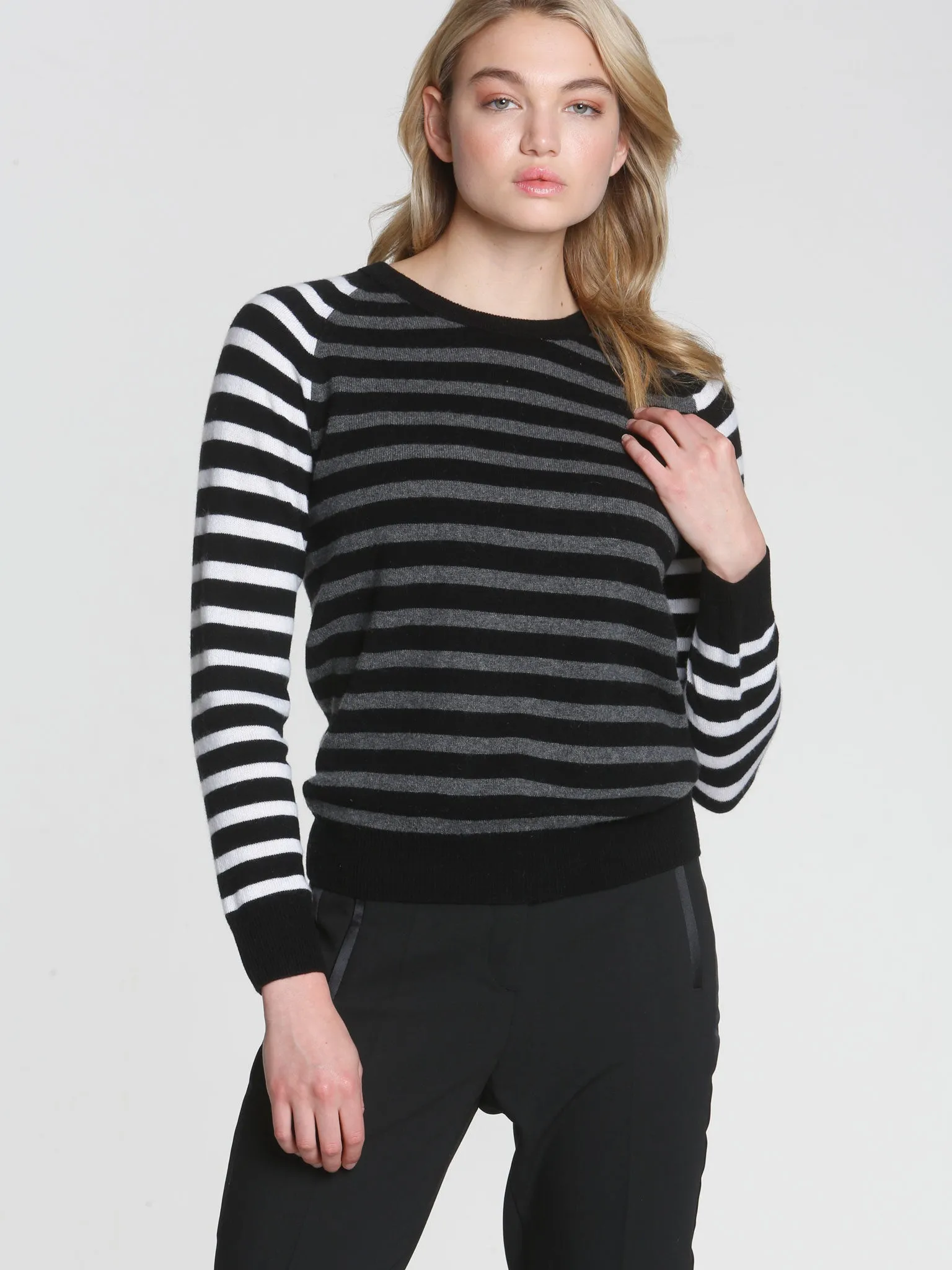 Warhol Stripe Crew - Black Multi