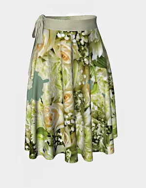 Wedding Flowers 2 Wrap Skirt